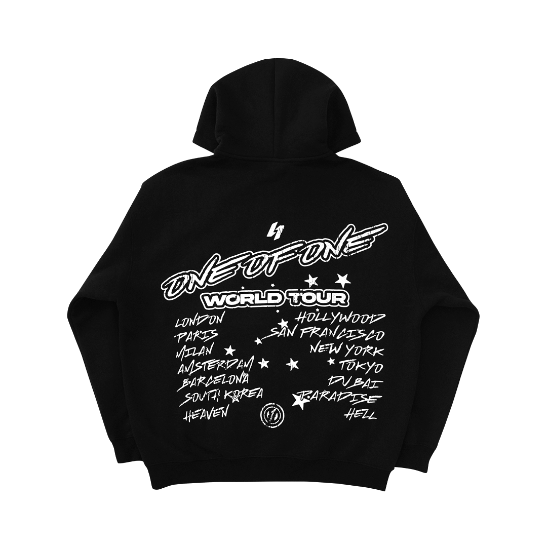 WORLD TOUR HOODIE BLACK / WHITE